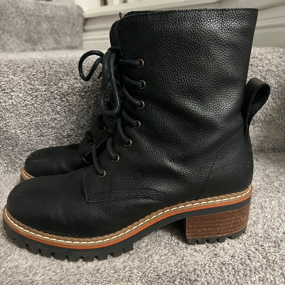 Leather boots